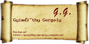 Gyimóthy Gergely névjegykártya