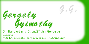 gergely gyimothy business card